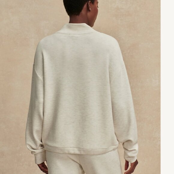 Varley Betsy DoubleSoft Sweatshirt, Size Large, Ivory Marl - Picture 3 of 8